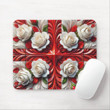 Mousepad mit englischer Rose Design