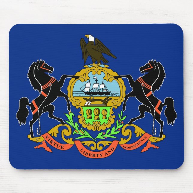 Mousepad mit Fahne des Staat Pennsylvania - USA (Vorne)