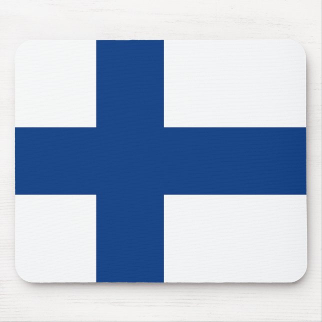 Mousepad mit finnischer Flagge (Vorne)