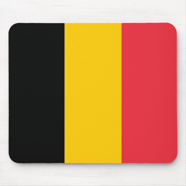 Mousepad mit Flagge Belgiens (Vorne)