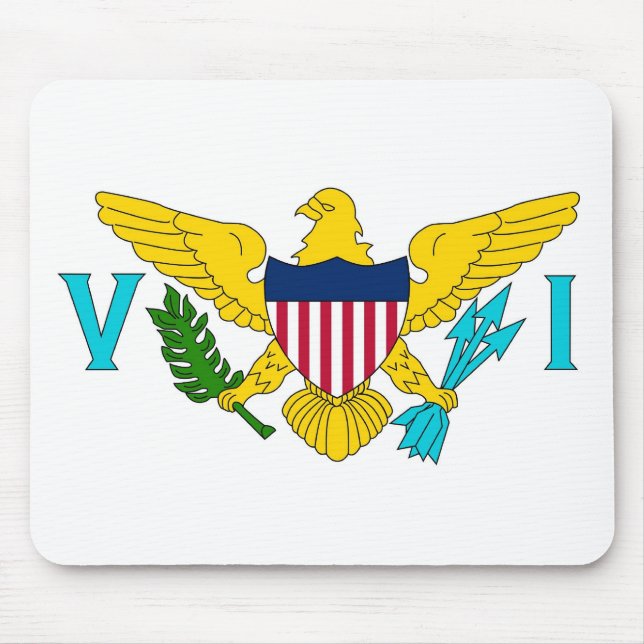Mousepad mit Flagge der Jungfrau - USA (Vorne)