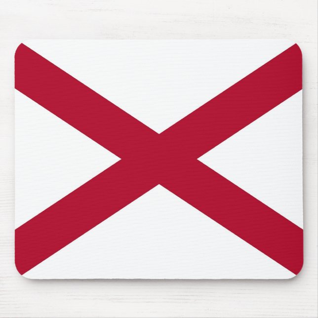 Mousepad mit Flagge des Staat Alabama - USA (Vorne)
