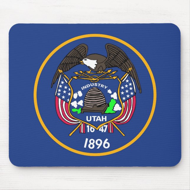 Mousepad mit Flagge des Staat Utah - USA (Vorne)