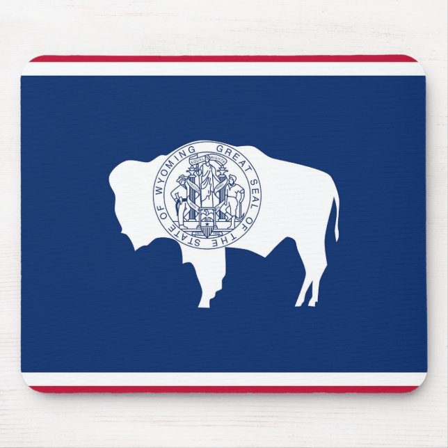 Mousepad mit Flagge des Wyoming-Staat - USA (Vorne)