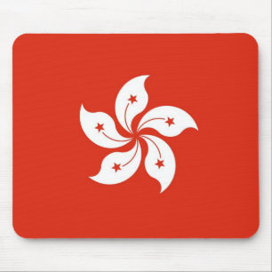 Mousepad mit Flagge Hongkongs, China