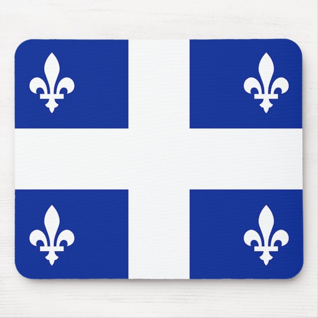 Mousepad mit Flagge Quebec, Kanada (Vorne)
