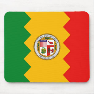 Mousepad mit Flagge von Los Angeles, Kalifornien