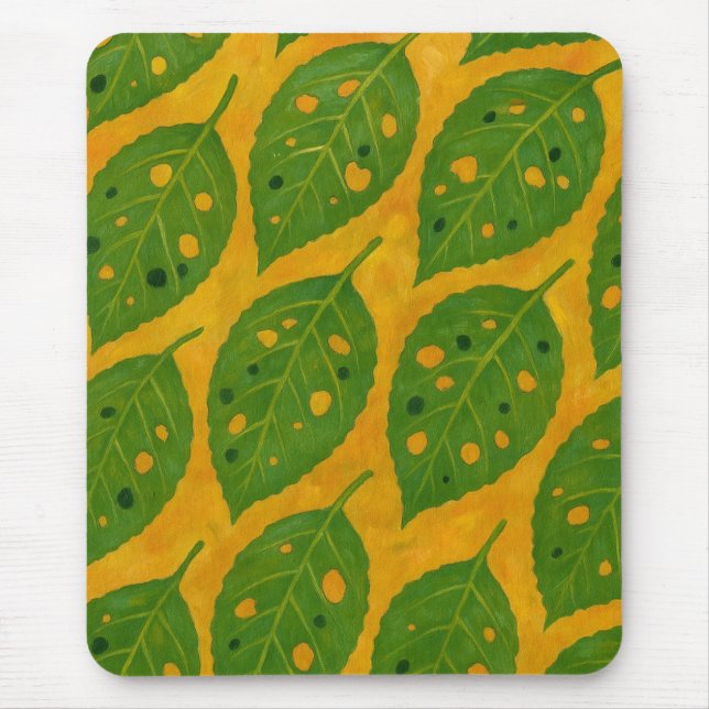 Mousepad mit gelbem Leaf-Muster (Vorne)
