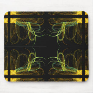 Mousepad mit grünem Fraktal