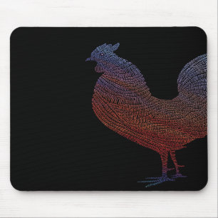 Mousepad mit Huhnmalerei