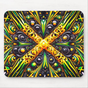 Mousepad mit jamaikanischem Farbdesign