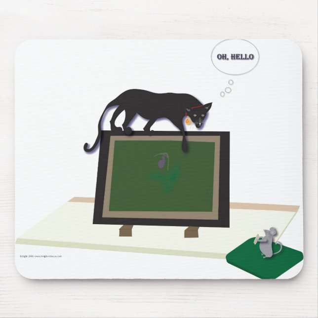 Mousepad mit Katze und Maus (Vorne)