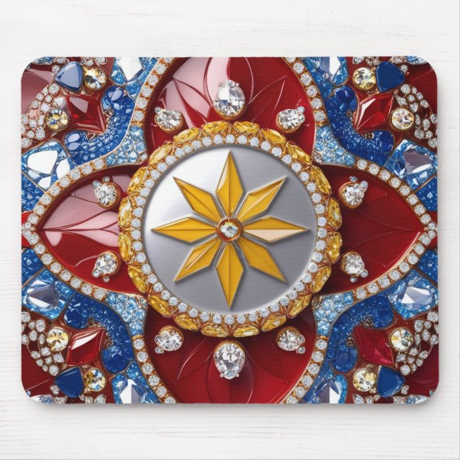 Mousepad mit kolumbianischem Farbdesign (Vorne)