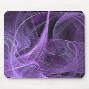 Mousepad mit lila und schwarzem Fraktal