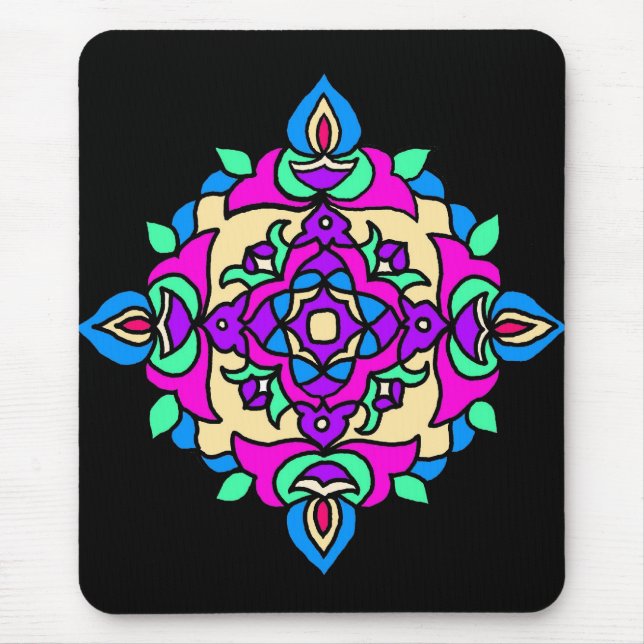 Mousepad mit Rangoli-Muster (Vorne)