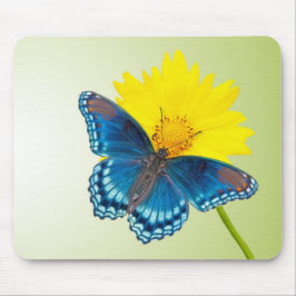 Mousepad mit Schmetterling und Blume