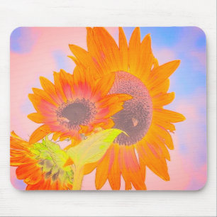 Mousepad mit Sonnenblumen
