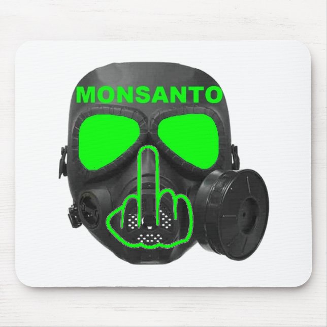 Mousepad Monsanto Gasmaske Gedreht (Vorne)