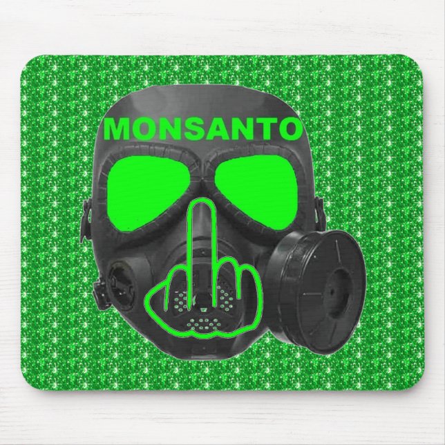 Mousepad Monsanto Gasmaske Gedreht (Vorne)