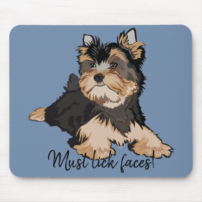 Mousepad muss Gesichtsausdruck/Terrier-Welpe haben (Vorne)
