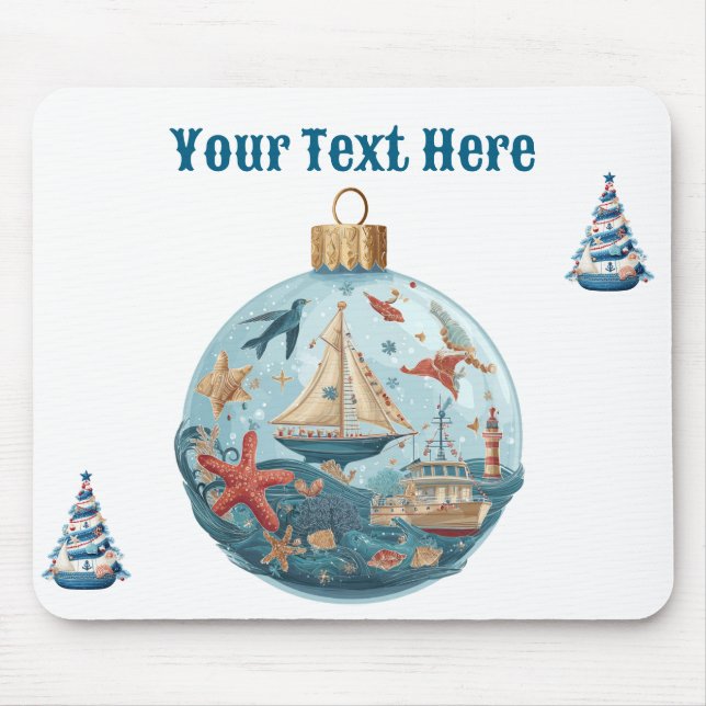 Mousepad Nautical Christmas (Vorne)