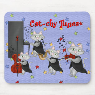 Mousepad Niedlich Cats Music Cat Band