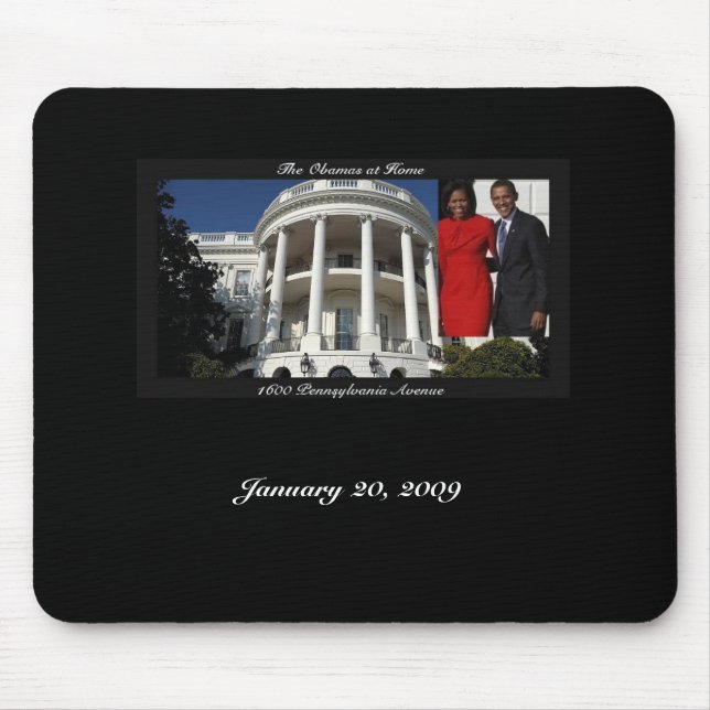 Mousepad Obama Schwarzes 1600 (Vorne)