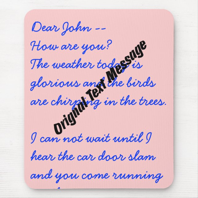 Mousepad - Originaltext (Vorne)