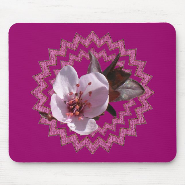 Mousepad - Pflaumenblüte auf Medallian (Vorne)