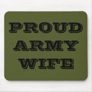Mousepad Proud Army Ehefrau