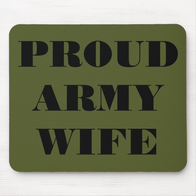 Mousepad Proud Army Ehefrau (Vorne)