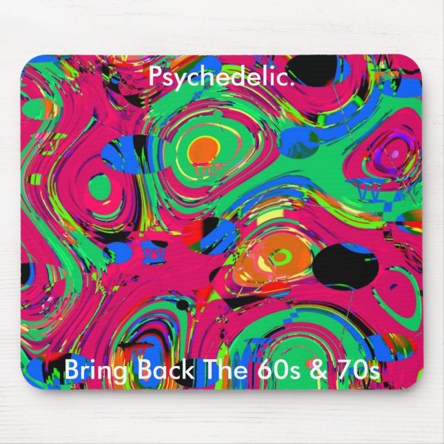 Mousepad Psychedelic bringt 60er-70er zurück (Vorne)