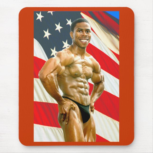 Mousepad, QFLAG, rote Grenze Mousepad (Vorne)