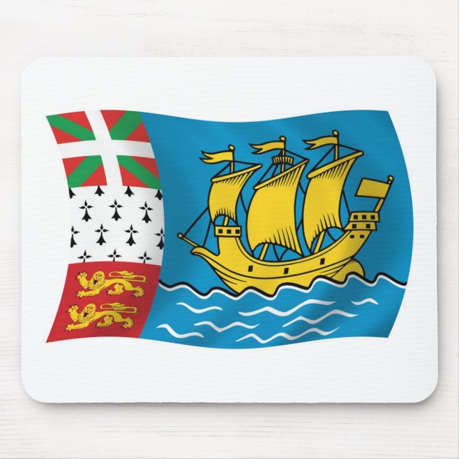 Mousepad Saint Pierre und Miquelon Flag (Vorne)