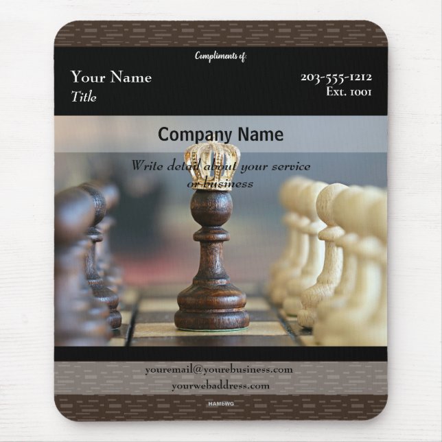 Mousepad-Schach zu Werbezwecken - HAMbyWG Mousepad (Vorne)