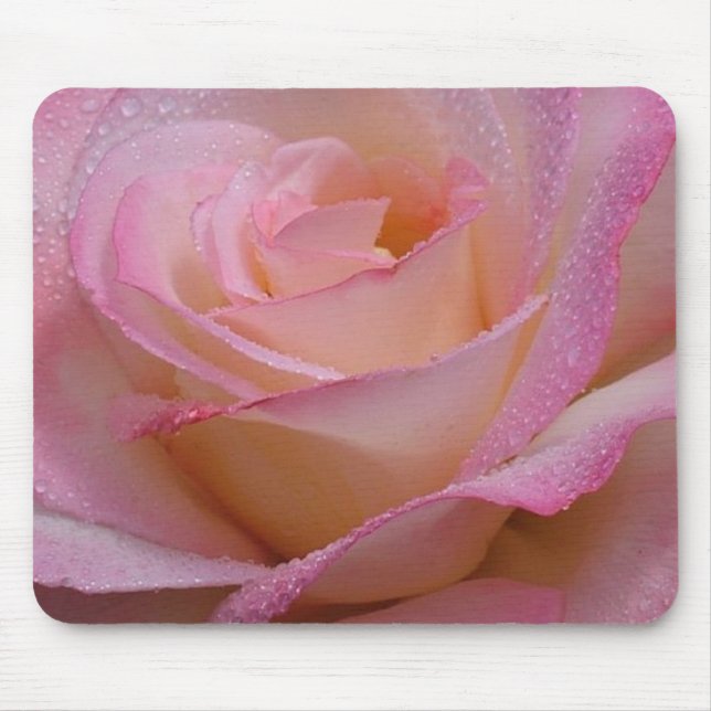 Mousepad Schöne Rosa Rose (Vorne)