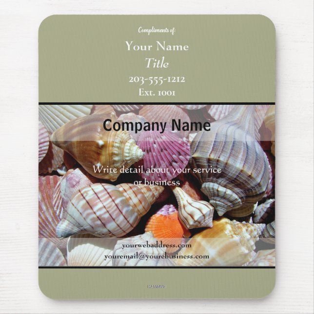 Mousepad Seashells - HAMbyWG (Vorne)