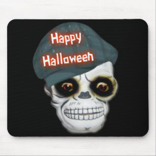 Mousepad Skeleton Head Happy Halloween