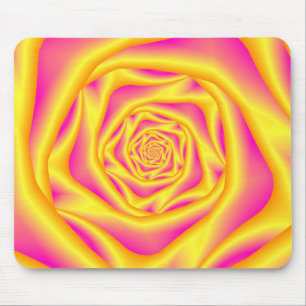 Mousepad Spirale Rose in Gelb und Rosa