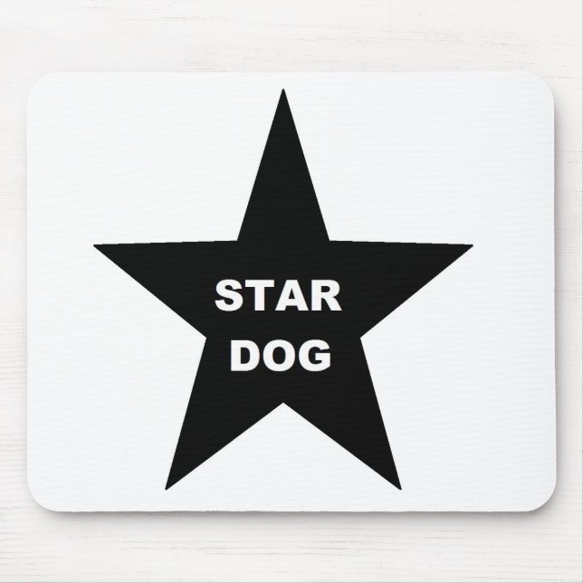 Mousepad Star Dog auf Black Star (Vorne)