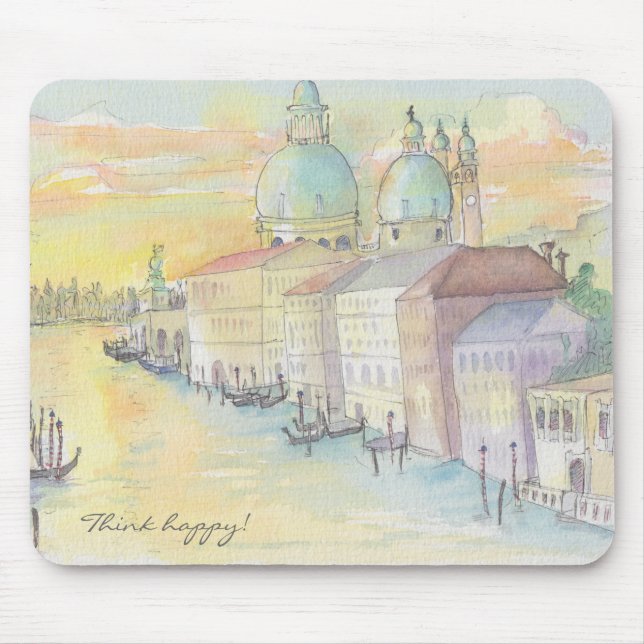 Mousepad "Venedig-Wasserfarbenskizze" (Vorne)