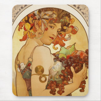 Mousepad Vintag Art Alfons Mucha Frucht