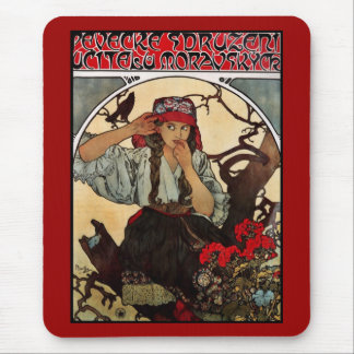 Mousepad Vintag Art Alfons Mucha Mährischer Lehrer
