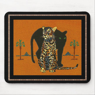 Mousepad Vintag Art Leopard
