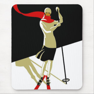 Mousepad Vintag Saint Croix Skifahrer Plakate