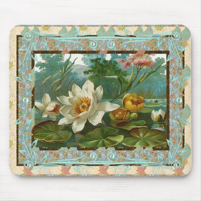 Mousepad Vintage florale Blume (Vorne)