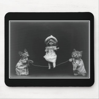 Mousepad Vintage Pussycats und Puppenspringen