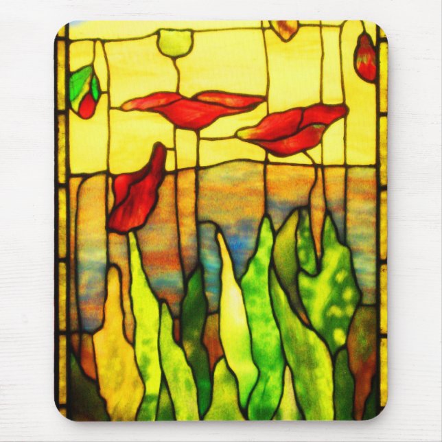 Mousepad-Vintages Buntglas Art-23 Mousepad (Vorne)