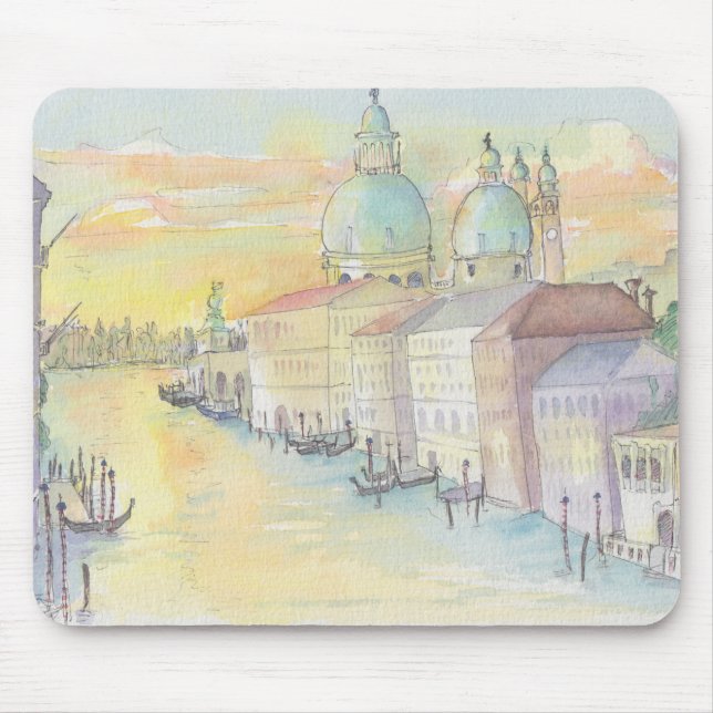 Mousepad Watercolor Sketch "Venedig Italien" (Vorne)