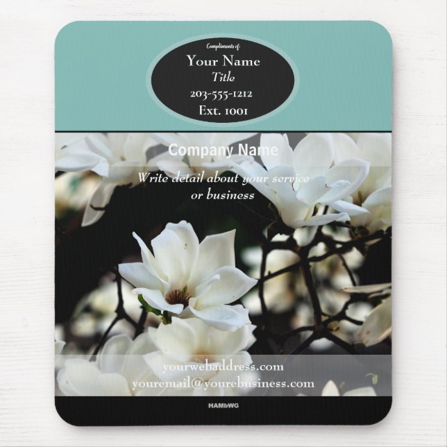 Mousepad White Magnolia - HAMbyWG (Vorne)